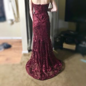 Maroon Windsor prom dress